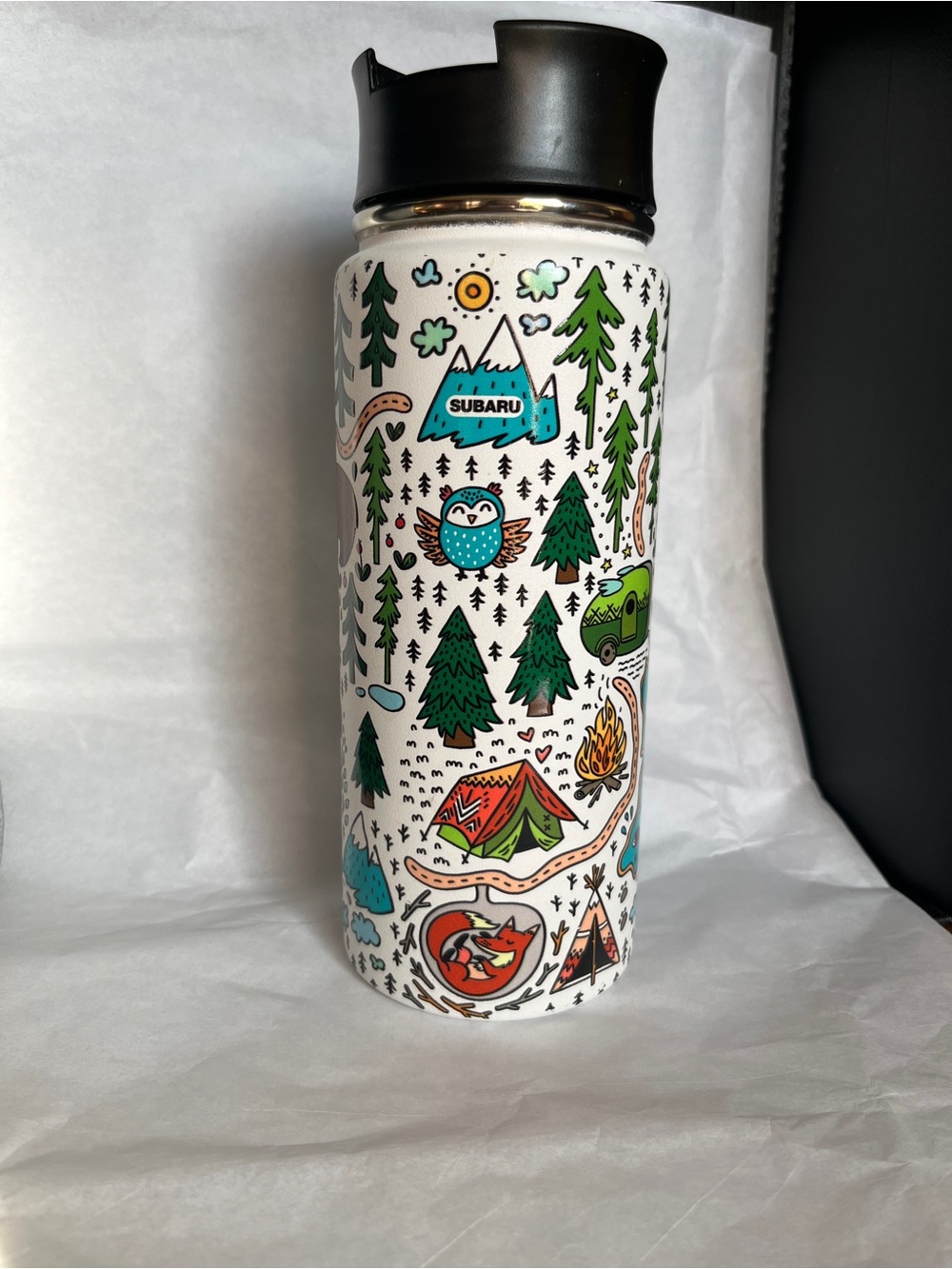 Adorable Subaru Outdoor Print Thermos - Travel Coffee Tea